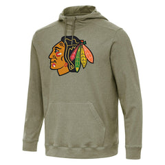Chicago Blackhawks Antigua Cloud Pullover Hoodie - Olive | US 202234897