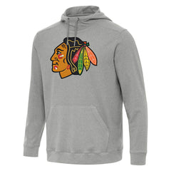 Chicago Blackhawks Antigua Cloud Pullover Hoodie - Heather Gray | US 202234911