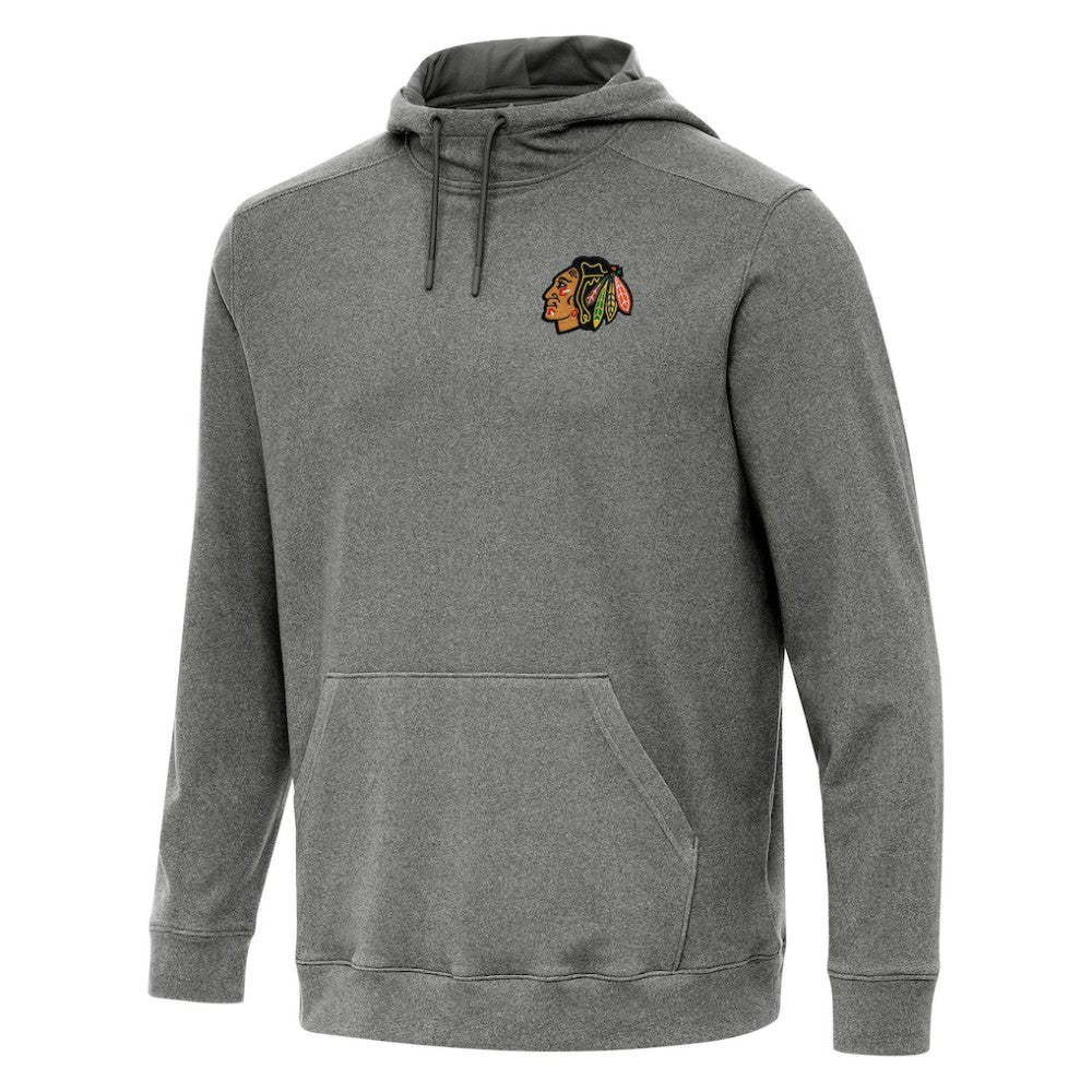 Chicago Blackhawks Antigua Cloud Pullover Hoodie - Heather Black | US 202234923
