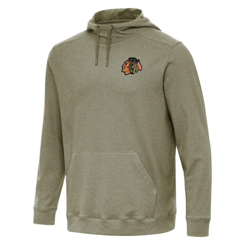 Chicago Blackhawks Antigua Cloud Pullover Hoodie - Olive | US 202234925