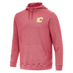 Calgary Flames Antigua Cloud Pullover Hoodie - Heather Red | US 202234934