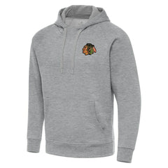 Chicago Blackhawks Antigua Big & Tall Victory Pullover Hoodie - Heather Gray | US 202235080