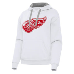 Detroit Red Wings Antigua Women's Victory Pullover Hoodie - White | US 202235589