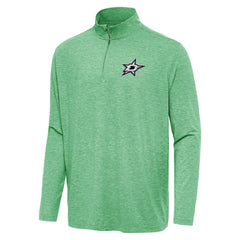 Dallas Stars Antigua Hunk Quarter-Zip Top - Heather Kelly Green | US 202235705