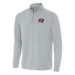 Columbus Blue Jackets Antigua Bright Quarter-Zip Top - Heather Gray | US 202235815