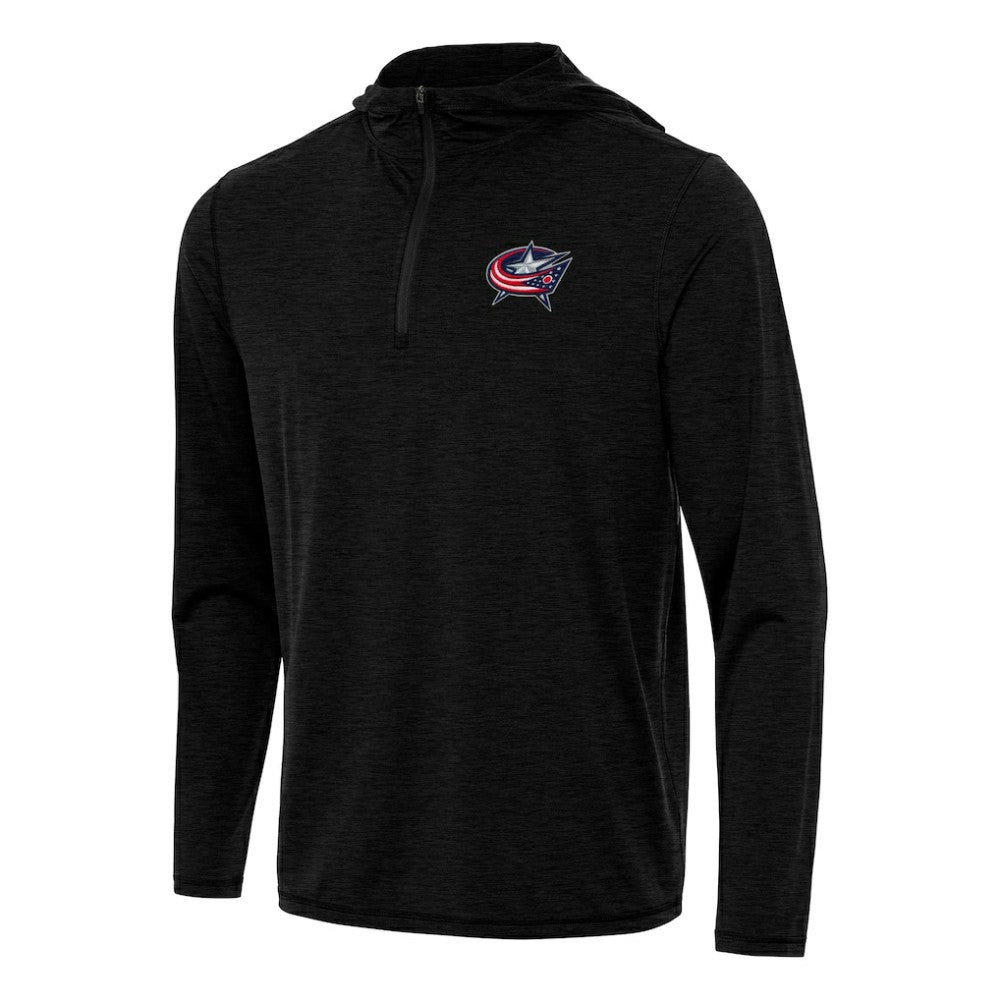 Columbus Blue Jackets Antigua Tidy Quarter-Zip Hoodie - Heather Black | US 202235825