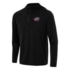 Columbus Blue Jackets Antigua Tidy Quarter-Zip Hoodie - Heather Black | US 202235825