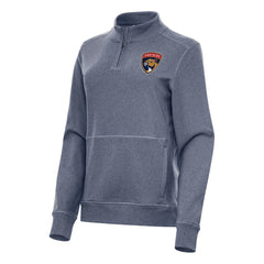 Florida Panthers Antigua Women's Crush Quarter-Zip Fleece Sweatshirt - Heather Navy | US 202236019
