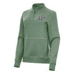 Dallas Stars Antigua Women's Crush Quarter-Zip Fleece Sweatshirt - Hunter Green | US 202236034