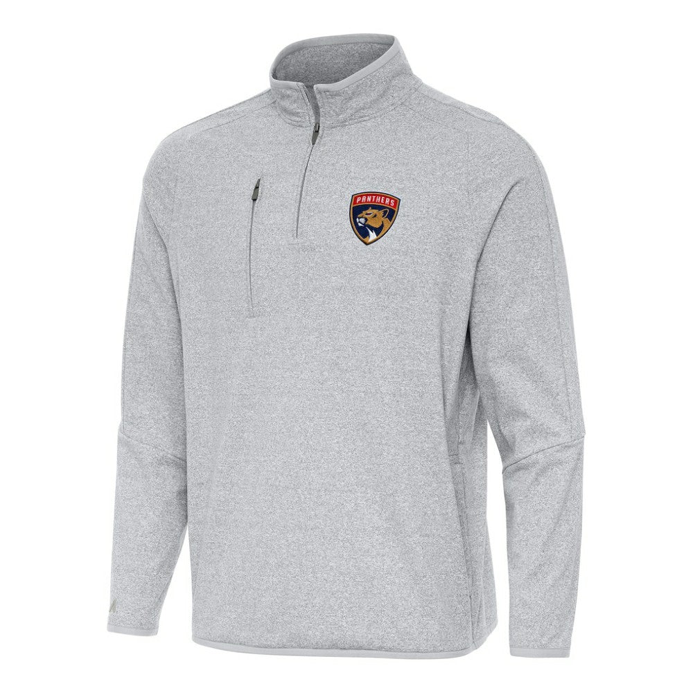 Florida Panthers Antigua Certain Quarter-Zip Tri-Blend Sweatshirt - Heather Gray | US 202236160