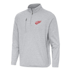 Detroit Red Wings Antigua Certain Quarter-Zip Tri-Blend Sweatshirt - Heather Gray | US 202236167