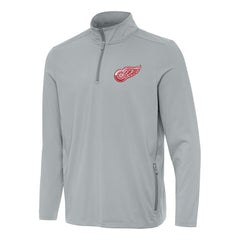 Detroit Red Wings Antigua Perilous Quarter-Zip Sweatshirt - Gray | US 202236198