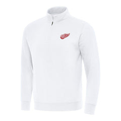 Detroit Red Wings Antigua Victory Quarter-Zip Mock Sweatshirt - White | US 202236245