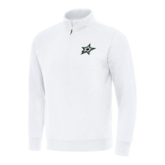 Dallas Stars Antigua Victory Quarter-Zip Mock Sweatshirt - White | US 202236248