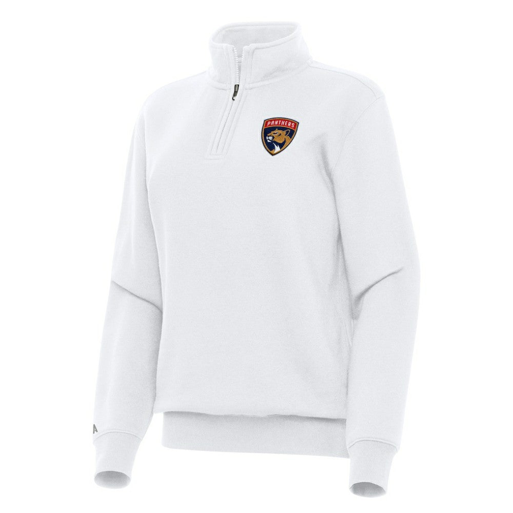 Florida Panthers Antigua Women's Victory Quarter-Zip Sweatshirt - White | US 202236272