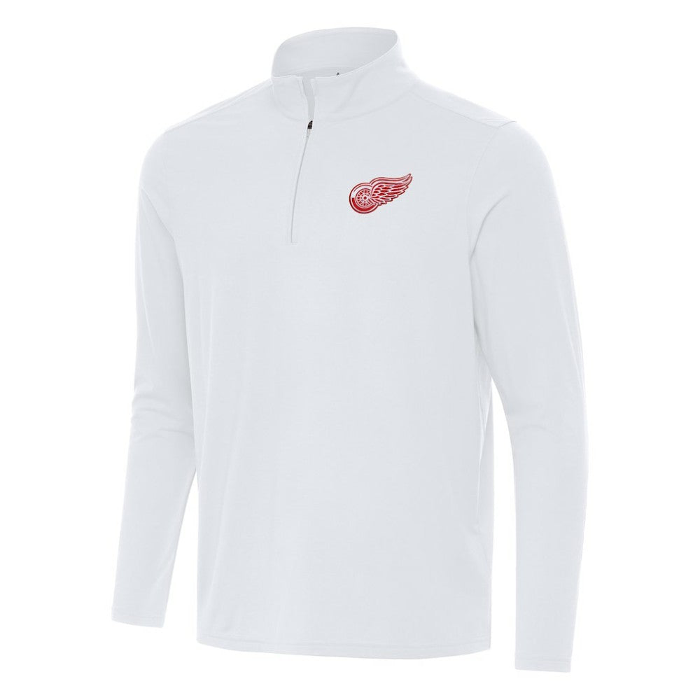 Detroit Red Wings Antigua Intent Quarter-Zip Top - White | US 202236547