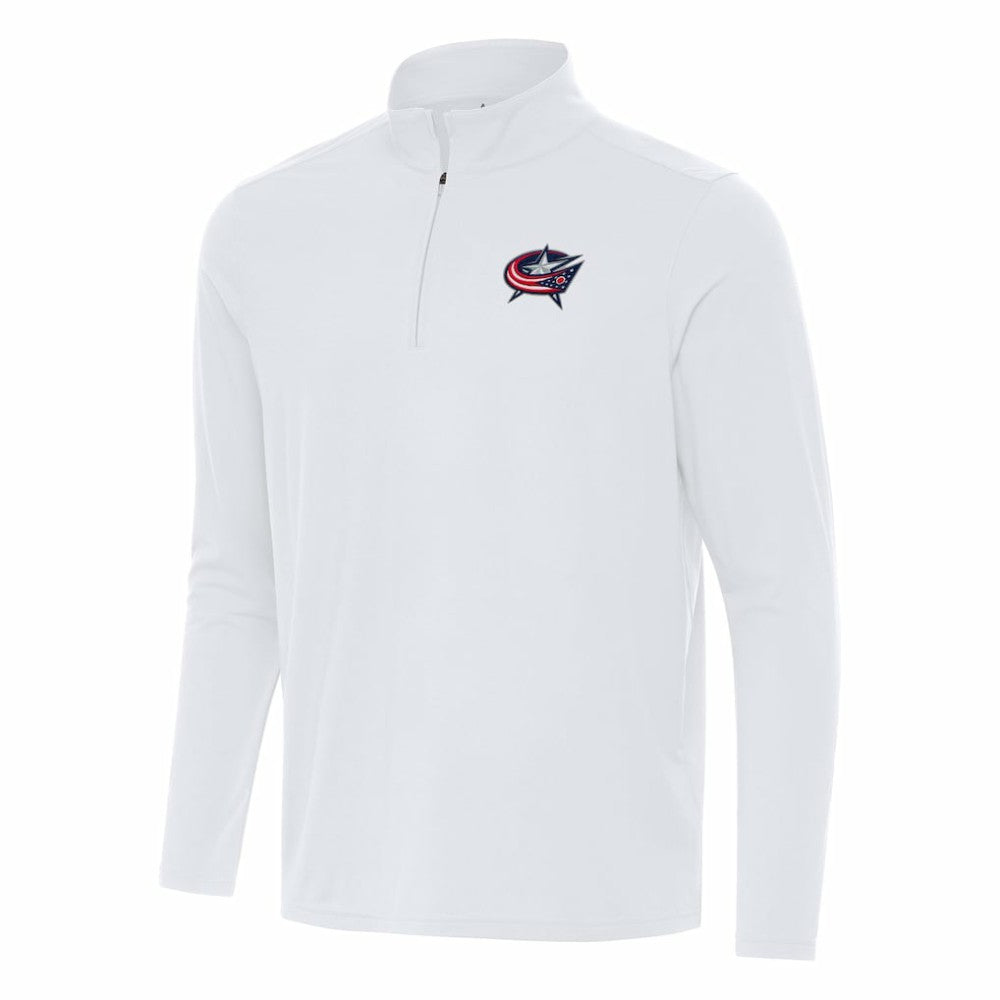 Columbus Blue Jackets Antigua Intent Quarter-Zip Top - White | US 202236562