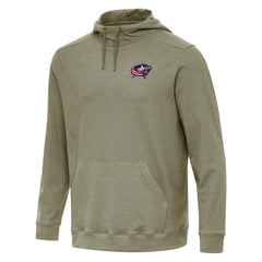 Columbus Blue Jackets Antigua Cloud Pullover Hoodie - Olive | US 202236582
