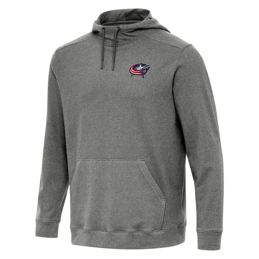 Columbus Blue Jackets Antigua Cloud Pullover Hoodie - Heather Black | US 202236592