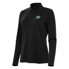 Dallas Stars Antigua Women's Reprocess Quarter-Zip Top - Black | US 202236682