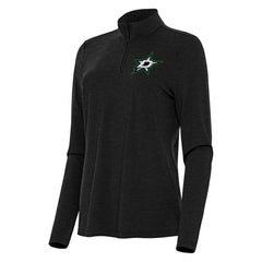 Dallas Stars Antigua Women's Bright Quarter-Zip Top - Heather Black | US 202236735