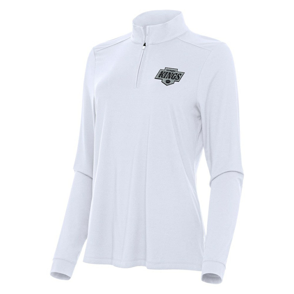 Los Angeles Kings Antigua Women's Intent Quarter-Zip Top - White | US 202236848