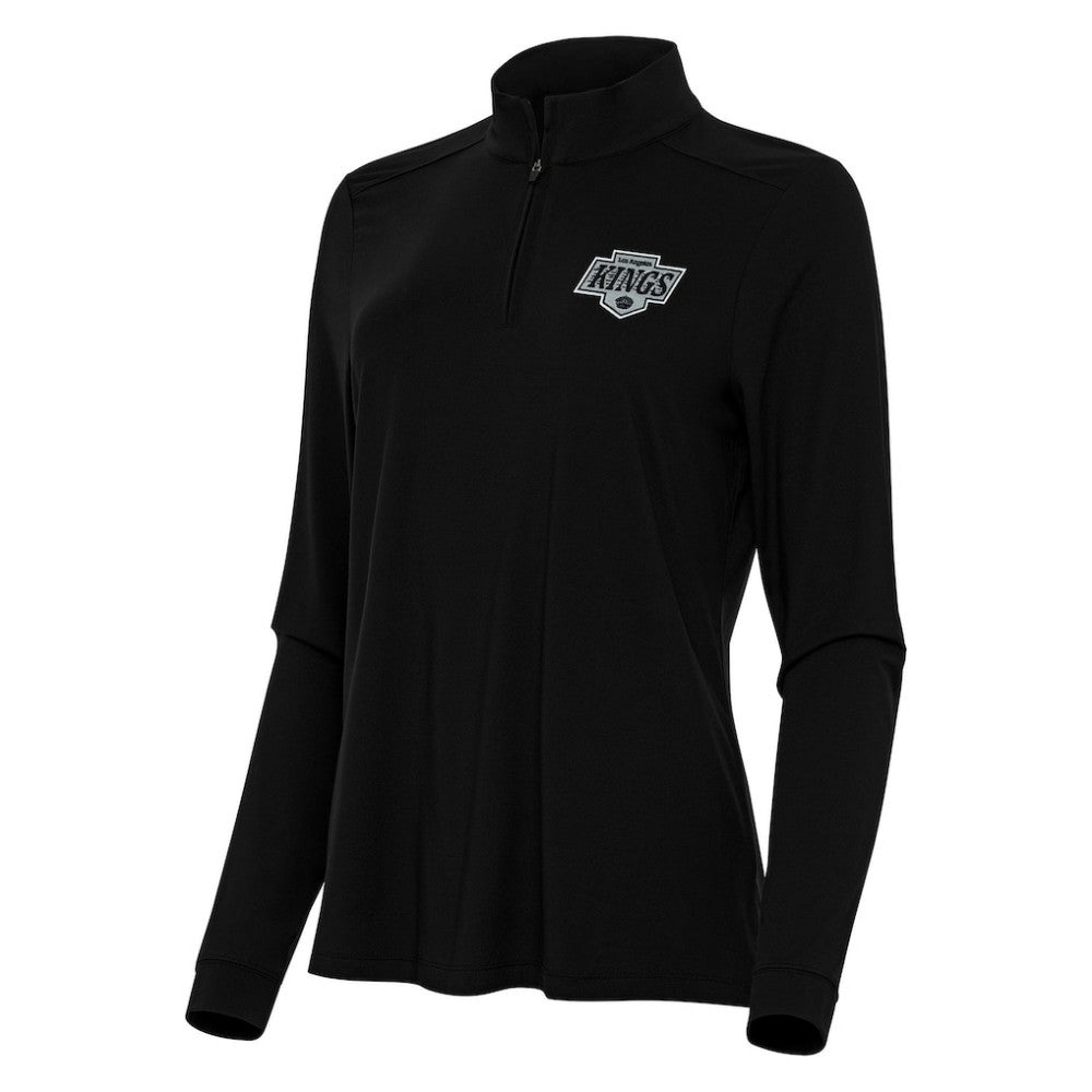 Los Angeles Kings Antigua Women's Intent Quarter-Zip Top - Black | US 202236849