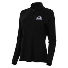 Colorado Avalanche Antigua Women's Intent Quarter-Zip Top - Black | US 202236861
