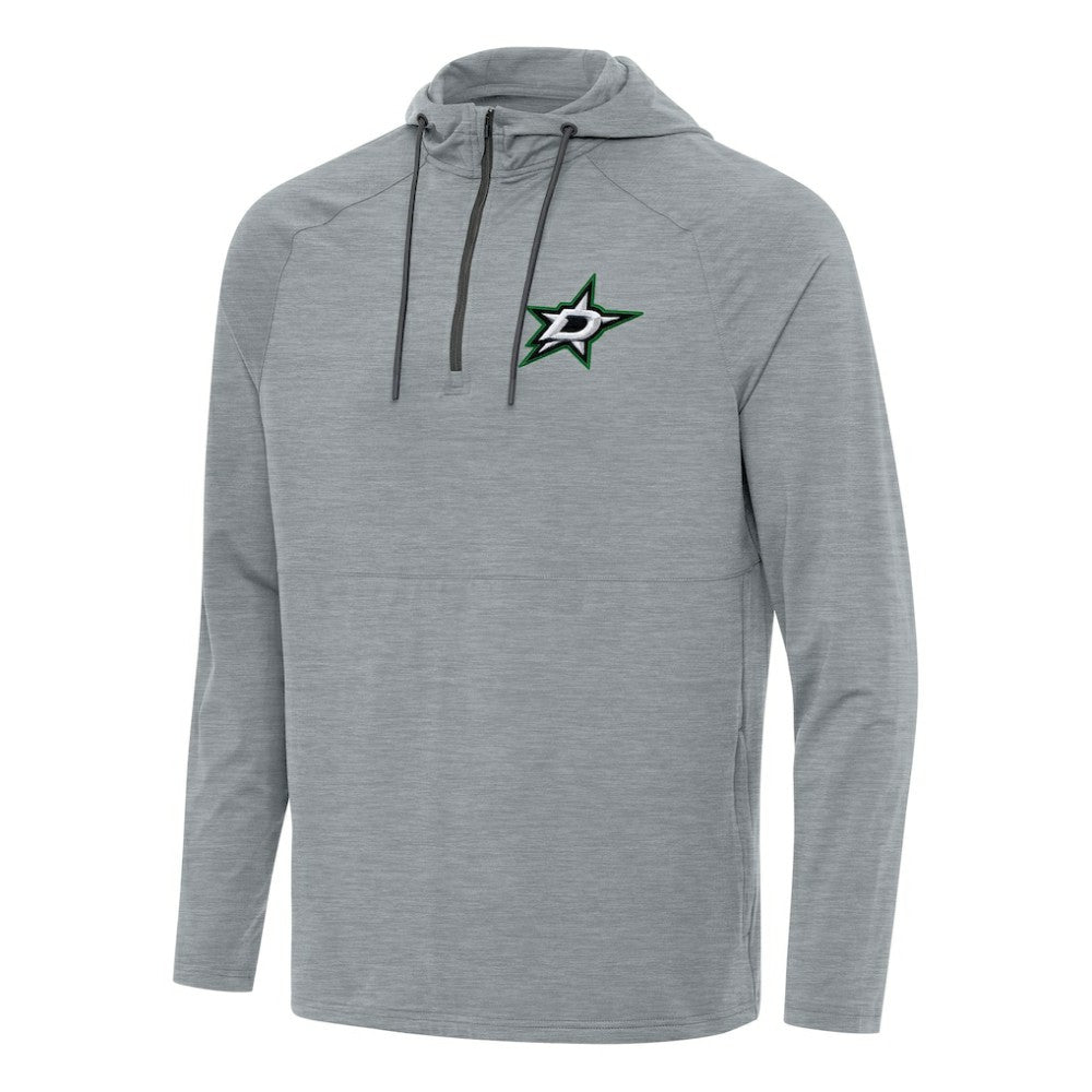 Dallas Stars Antigua Spikes Quarter-Zip Hoodie - Heather Gray | US 202237059