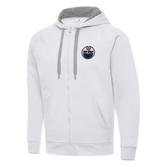Edmonton Oilers Antigua Big & Tall Victory Full-Zip Hoodie - White | US 202237132