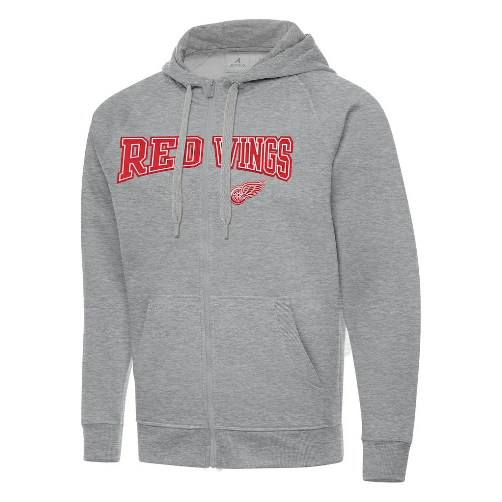 Detroit Red Wings Antigua Big & Tall Victory Full-Zip Hoodie - Heather Gray | US 202237260