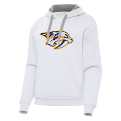 Nashville Predators Antigua Women's Victory Pullover Hoodie - White | US 202253472