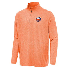 New York Islanders Antigua Hunk Quarter-Zip Top - Heather Orange | US 202253585