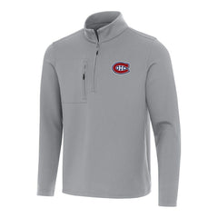 Montreal Canadiens Antigua Insider Quarter-Zip Top - Gray | US 202253652