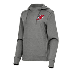 New Jersey Devils Antigua Women's Justice Pullover Hoodie - Heather Black | US 202253881
