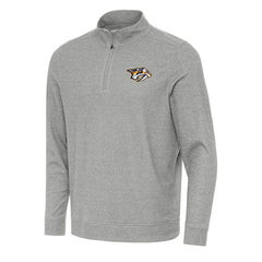 Nashville Predators Antigua Subtle Quarter-Zip Sweatshirt - Heather Gray | US 202254044