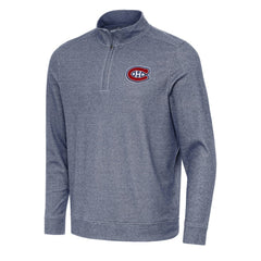 Montreal Canadiens Antigua Subtle Quarter-Zip Sweatshirt - Heather Navy | US 202254060