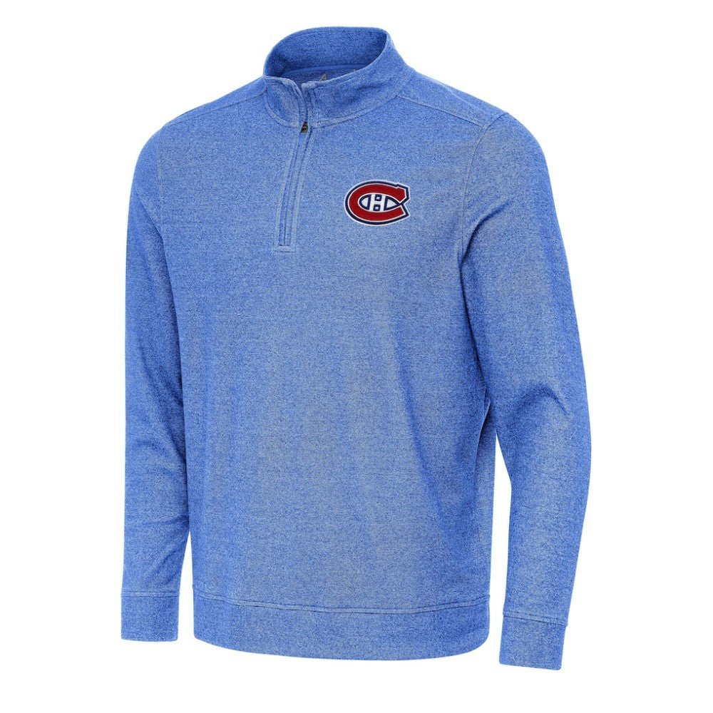 Montreal Canadiens Antigua Subtle Quarter-Zip Sweatshirt - Heather Royal | US 202254063