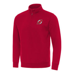 New Jersey Devils Antigua Victory Quarter-Zip Mock Sweatshirt - Red | US 202254123