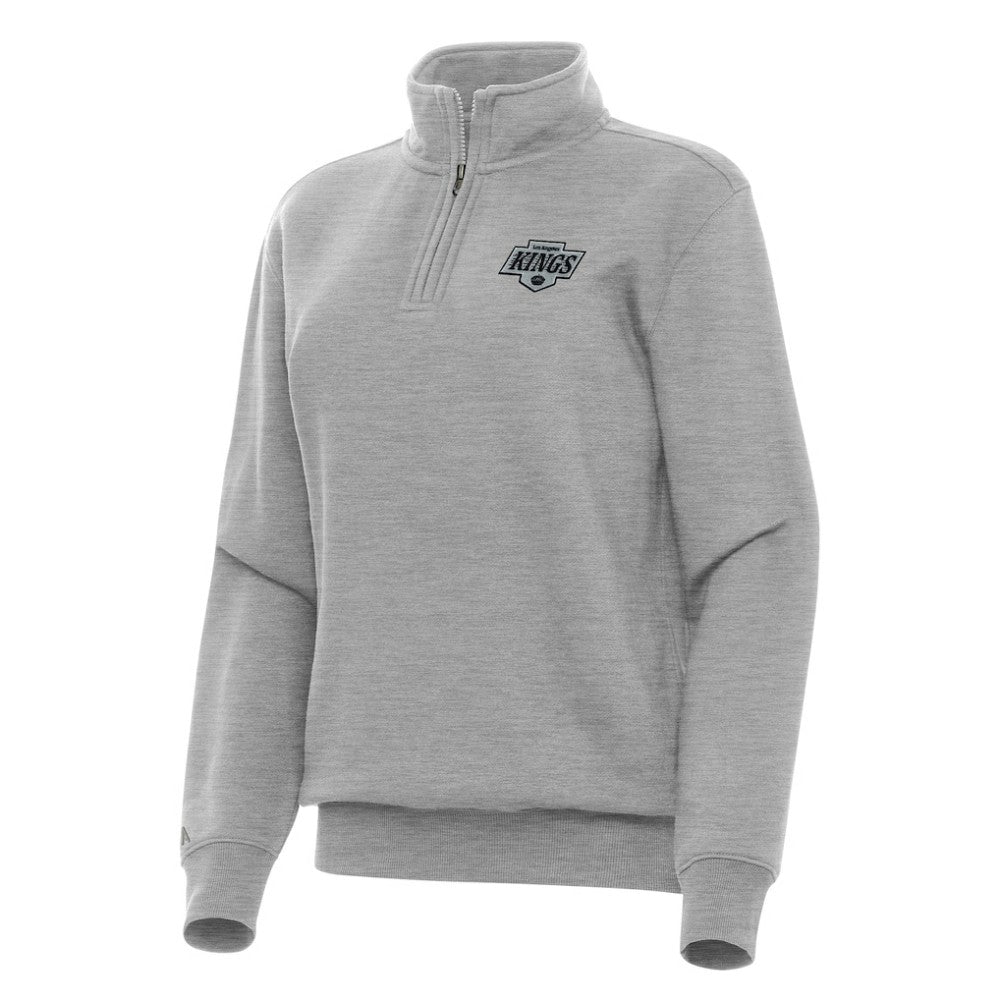 Los Angeles Kings Antigua Women's Victory Quarter-Zip Sweatshirt - Heather Gray | US 202254137