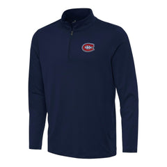 Montreal Canadiens Antigua Reprocess Quarter-Zip Top - Navy | US 202254205