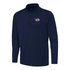 Nashville Predators Antigua Reprocess Quarter-Zip Top - Navy | US 202254207