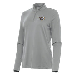 Nashville Predators Antigua Women's Reprocess Quarter-Zip Top - Gray | US 202254575