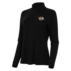 Nashville Predators Antigua Women's Intent Quarter-Zip Top - Black | US 202254738
