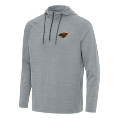 Minnesota Wild Antigua Spikes Quarter-Zip Hoodie - Heather Gray | US 202254958