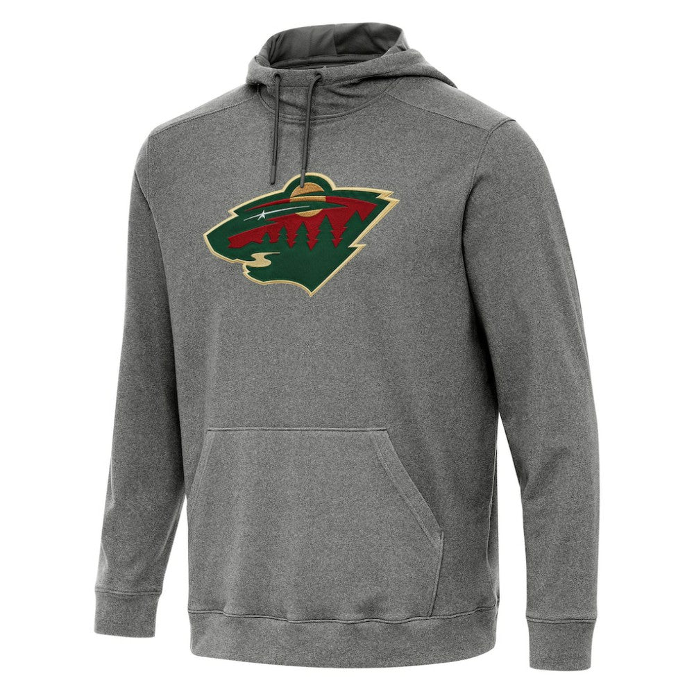 Minnesota Wild Antigua Cloud Pullover Hoodie - Heather Black | US 202255096