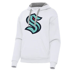 Seattle Kraken Antigua Women's Victory Pullover Hoodie - White | US 202256950