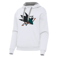 San Jose Sharks Antigua Women's Victory Pullover Hoodie - White | US 202256959