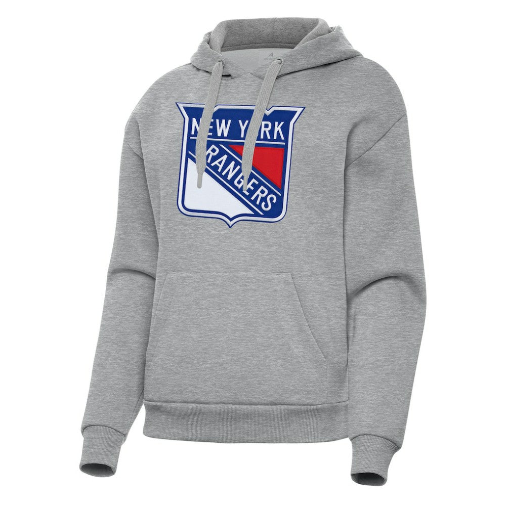 New York Rangers Antigua Women's Victory Pullover Hoodie - Heather Gray | US 202256968
