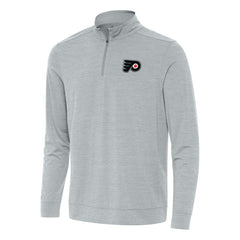 Philadelphia Flyers Antigua Bright Quarter-Zip Top - Heather Gray | US 202257148